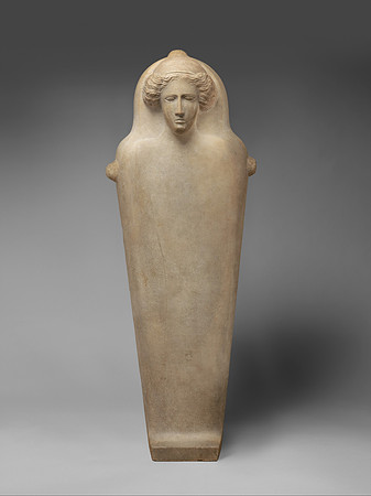 Marble anthropoid sarcophagus (2) (Graeco-Phoenician circa last quarter of the 5th century BCE)