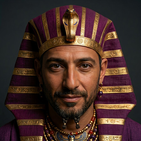 AI Photo Portrait Simulation - Phoenician Pharaoh