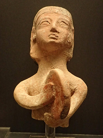 Terracotta votary figurine from the sanctuary of Astarte at Kamelarga, Cyprus (Phoenician circa 600-500 BC)