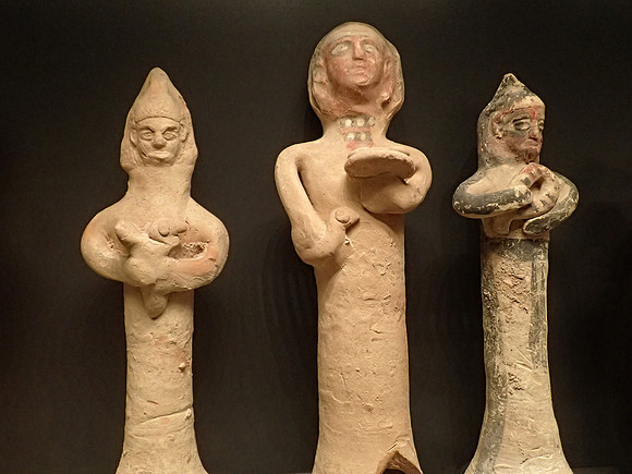 Terracotta votary figurines from the sanctuary of Astarte at Kamelarga, Cyprus (Phoenician circa 600-500 BC)