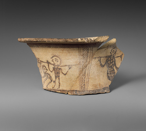 Fragment from the neck of a terracotta amphora (Cypriot circa 850-750 BCE)