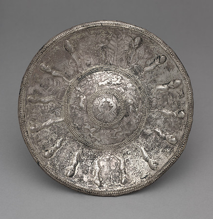 Dish with Tambourine Players (Phoenician circa 700-600 BCE)