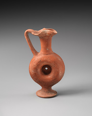 Terracotta ring vase (Phoenician circa 7th century BCE)
