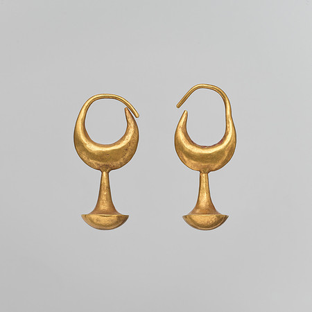 Gold earrings (Phoenician probably 7th century BCE)