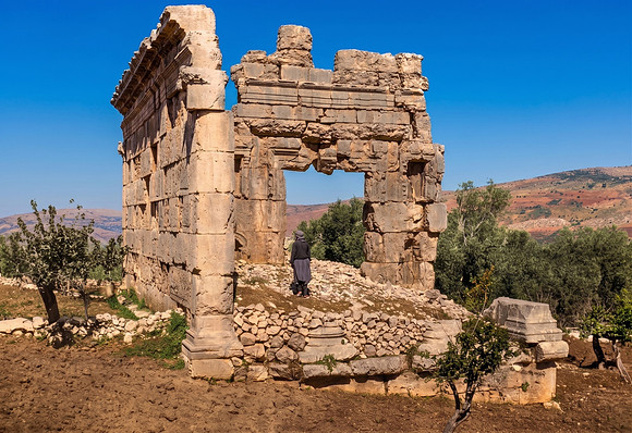 AI Color Recreation - Ruin of a Phoenician Temple at Hibbaryeh
