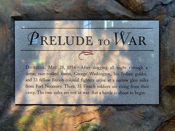 Fort Necessity Museum Interpretive Sign - Prelude to War