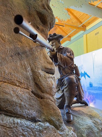 Fort Necessity Museum Statue - Colonial Soldier Aiming Musket