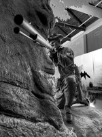 Black & White Fort Necessity Museum Statue - Colonial Soldier Aiming Musket