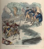 Vintage Color Image Plate - Death of Jumonville.