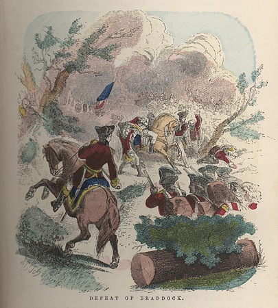 Vintage Color Image Plate - Defeat of Braddock.