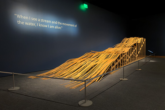 Wooden Waterfall Sculpture - Ottawa (by Truman Lowe circa 1992)