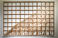 Wooden Sculpture - Waterfall '99 (by Truman Lowe circa 1999)