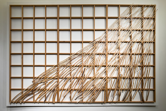 Wooden Sculpture - Waterfall '99 (by Truman Lowe circa 1999)