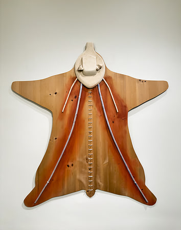 Wooden Sculpture - Hoounch II (by Truman Lowe circa 1992)