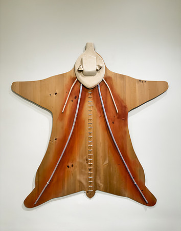 Wooden Sculpture - Hoounch II (by Truman Lowe circa 1992)