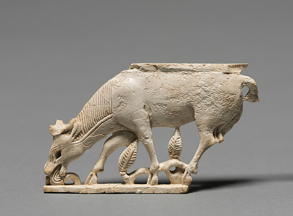 Decorative Plaque: Browsing Stag (Assyrian in Phoenician style circa 900-800 BCE)