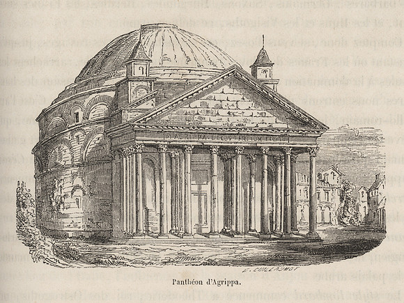 Vintage Illustration - Pantheon of Agrippa