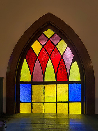 Stained Glass Window Close-up - Bethesda Meeting House
