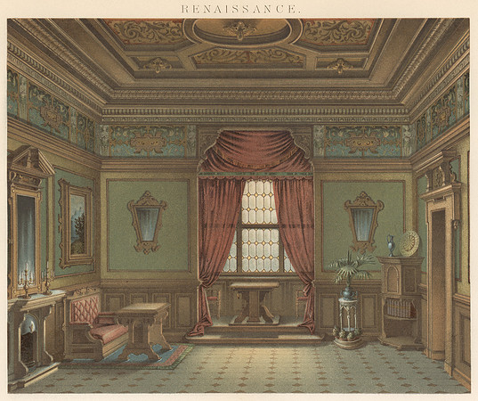 Vintage Image Plate - Renaissance Room