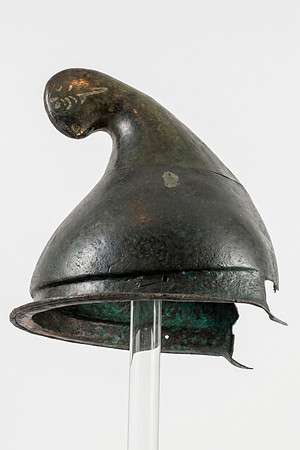 Bronze Phrygian helmet design widely used by the Thracians (circa 4th century BC) (AI enhanced)