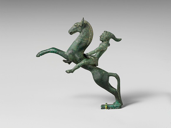 Bronze statuette of a Scythian mounted archer (Etruscan, Campanian circa early 5th century BCE)