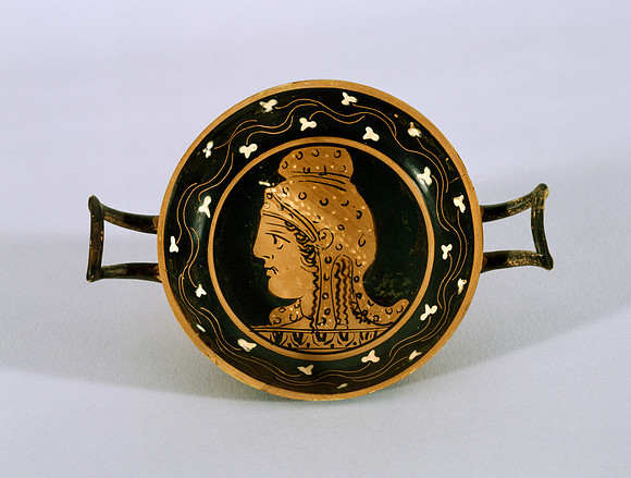 Terracotta Kylix with Head of an Amazon (circa late 4th century BCE)