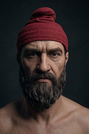 AI Photo Portrait Simulation - Dacian with a Phrygian Cap