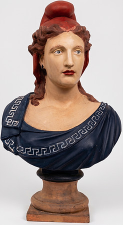 Antique bust of Marianne, a symbolic representation of the French Republic (AI enhanced)