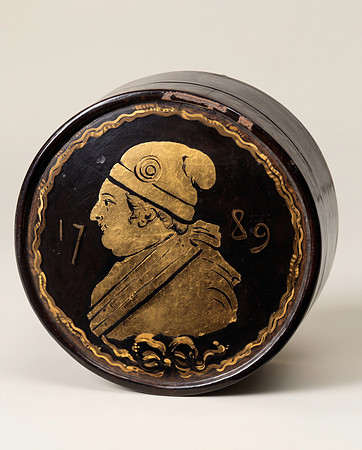 AI Color Recreation - Box with portrait of Louis XVI in Phrygian cap