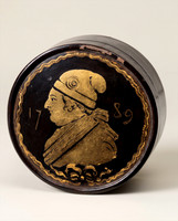 AI Color Recreation - Box with portrait of Louis XVI in Phrygian cap