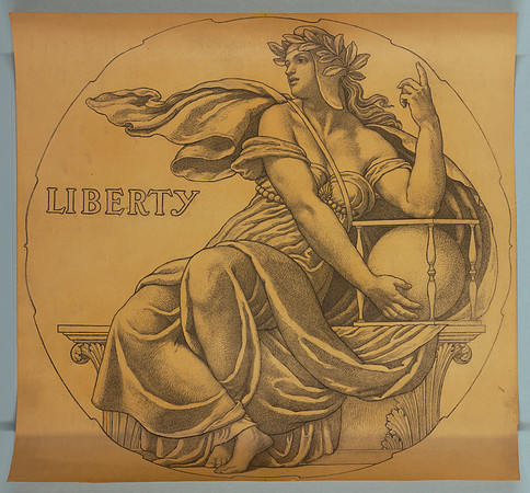 Liberty, Cartoon for Mosaic in Wisconsin State Capitol Rotunda (drawing created by Kenyon Cox circa 1912)
