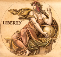 AI Color Recreation - Vintage Liberty Cartoon