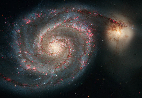 Spiral Galaxy Messier 51a / NGC 5194 / Whirlpool Galaxy