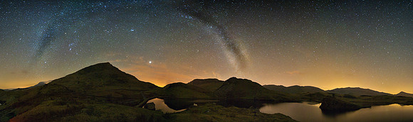 Milky Way near Llyn y Dywarchen, Rhyd-Ddu (Wales)