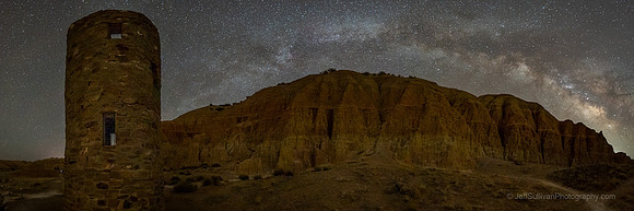 Cathedral Gorge Water Tower and Milky Way