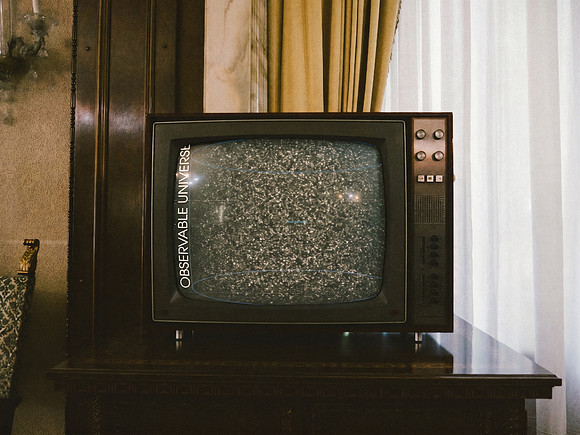 Observable Universe on Analog Television
