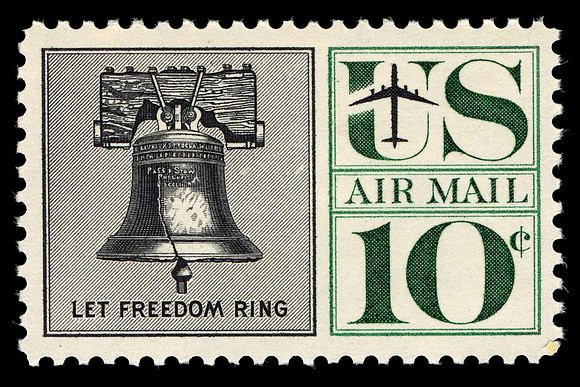 United States Postage Stamp - 10c Liberty Bell single (June 10, 1960)