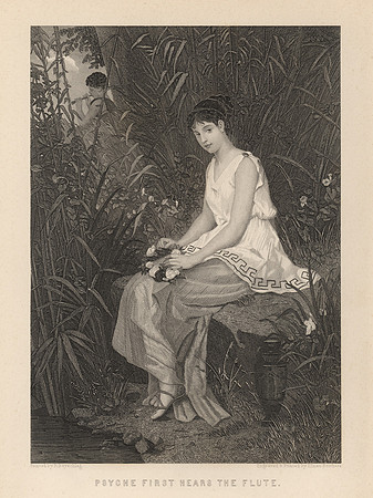 Vintage Image Plate - Psyche First Hears the Flute