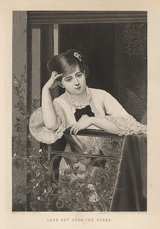 Vintage Image Plate - Look Out Upon the Stars