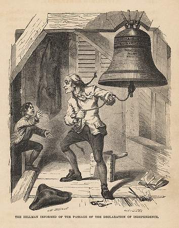 Vintage Image Plate - The Bellman Informed of the Passage of the Declaration of Independence.