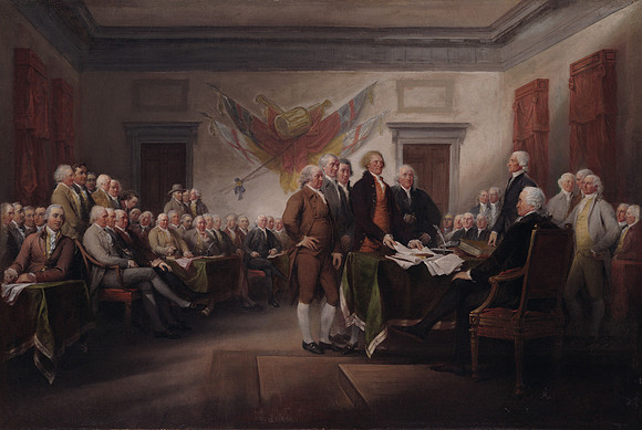 The Declaration of Independence, July 4, 1776 (painted by John Trumbull circa 1817-1819)