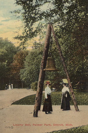 Vintage Postcard - Liberty Bell, Palmer Park, Detroit, Mich.