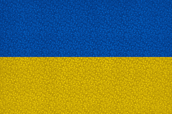 Star Flourish Flag - Ukraine