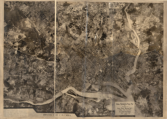 Aerial photographic mosaic map of Washington, D.C. (published circa 1922)