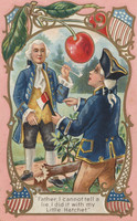 Vintage George Washington Postcard - "Father, I cannot tell a lie, I did it with my Little Hatchet."
