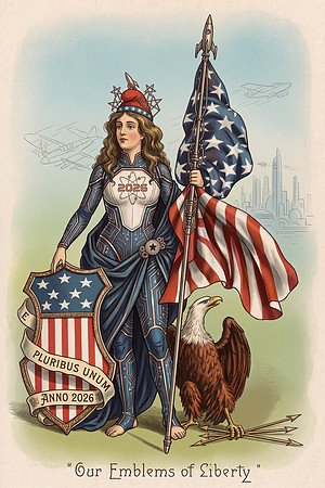 "Our Emblems of Liberty" - Retrofuture 2026