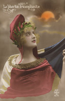 Vintage French Postcard - La Liberté Triomphante