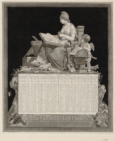 Calendrier républicain... : an III / French Republican Calendar...: year III (by Philibert-Louis Debucourt circa 1794)