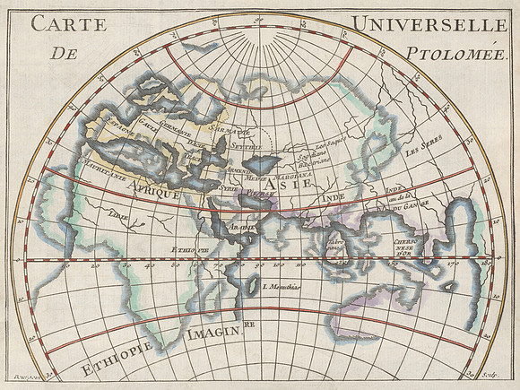 Vintage French Map - Ptolemy's Ancient World