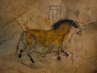 Reproduction Lascaux Cave Painting - Yellow Horse